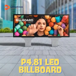 P4.81 Outdoor LED Screen Billboard 1000*1000mm Cabinet HD 3840Hz IP65 LED Display Wall Shop Buliding Digital Advertisement P6 P8