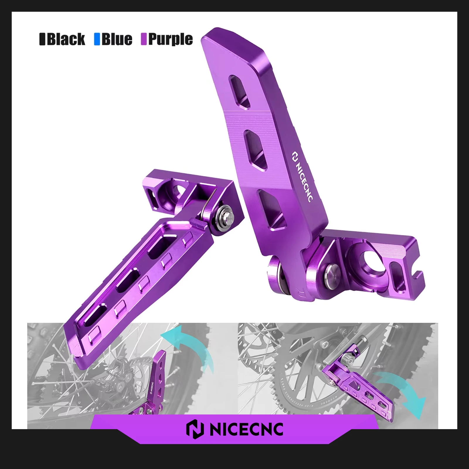 

2025 2024 2023 For Surron Electric Bike Chain Tensioner Adjuster Blocks Rear Stunt Peg Footrest Kit For Surron Light Bee X S L1E