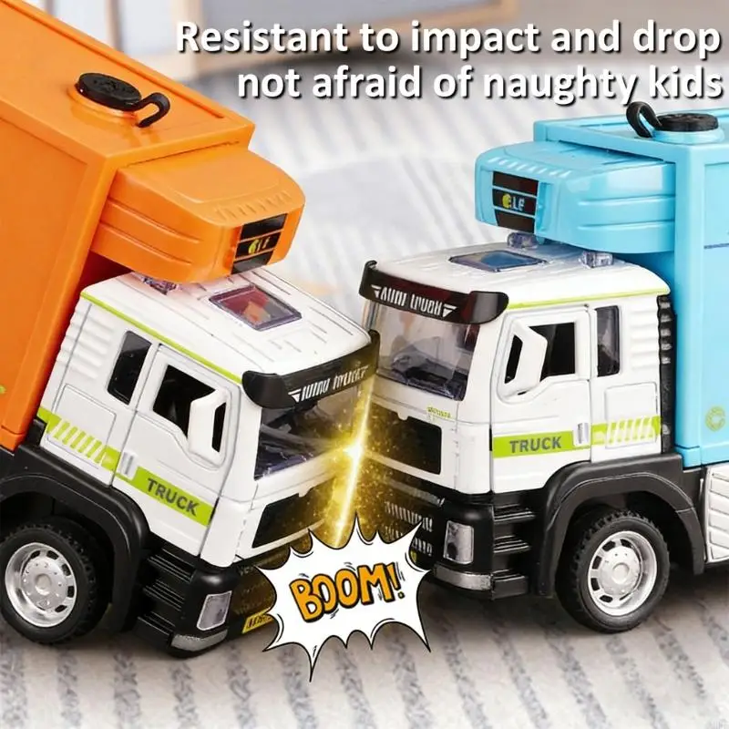 Brinquedo caminhão refrigerado liga para crianças com design realista e material não tóxico seguro A2UB