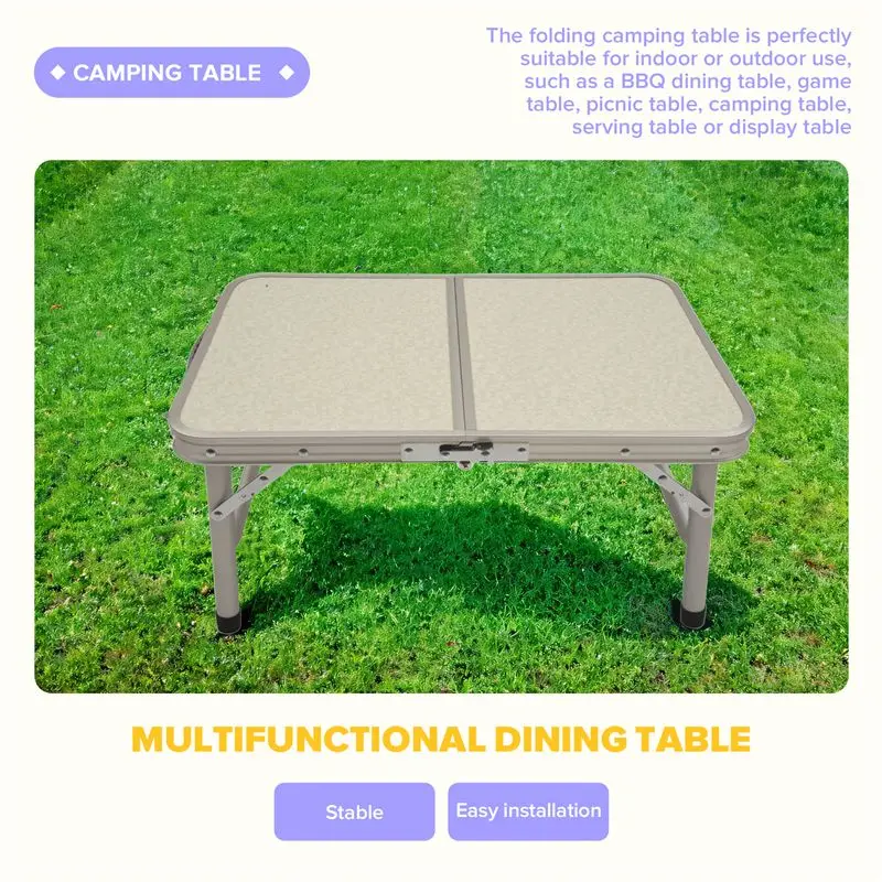 Y74A-طاولة تخييم خفيفة الوزن قابلة للطي محمولة-طاولة نزهة قابلة للطي من الألومنيوم، طاولة طعام قابلة للطي للاستخدام الداخلي والخارجي #5