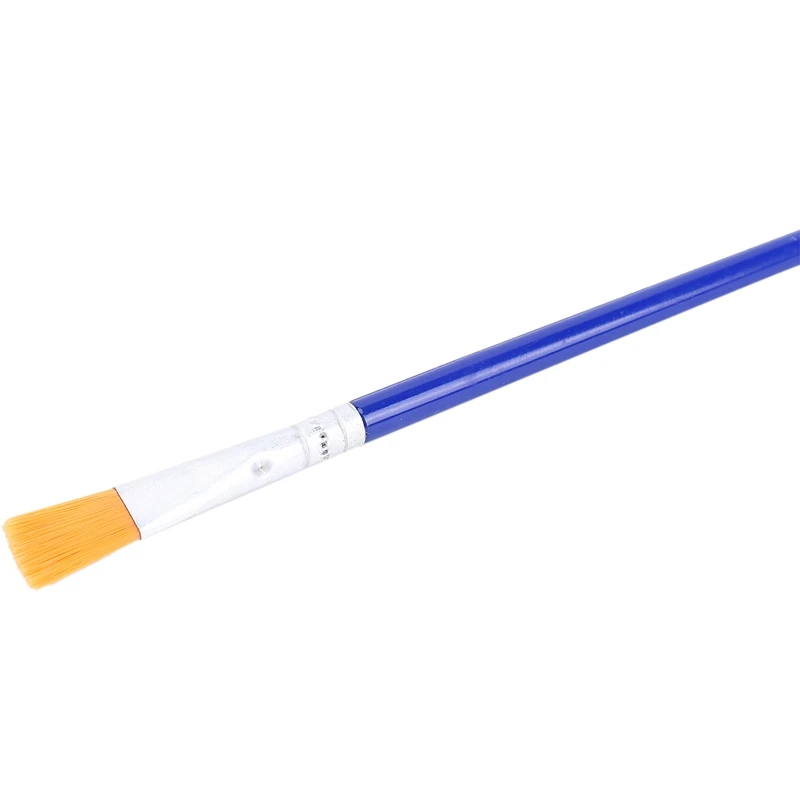 فرش طلاء مسطحة للرسم بالتفصيل ، فرش شعر نايلون ، فرشاة صغيرة ، زيت أكريليك ألوان مائية ، فنون جميلة ، من من من من من من النايلون