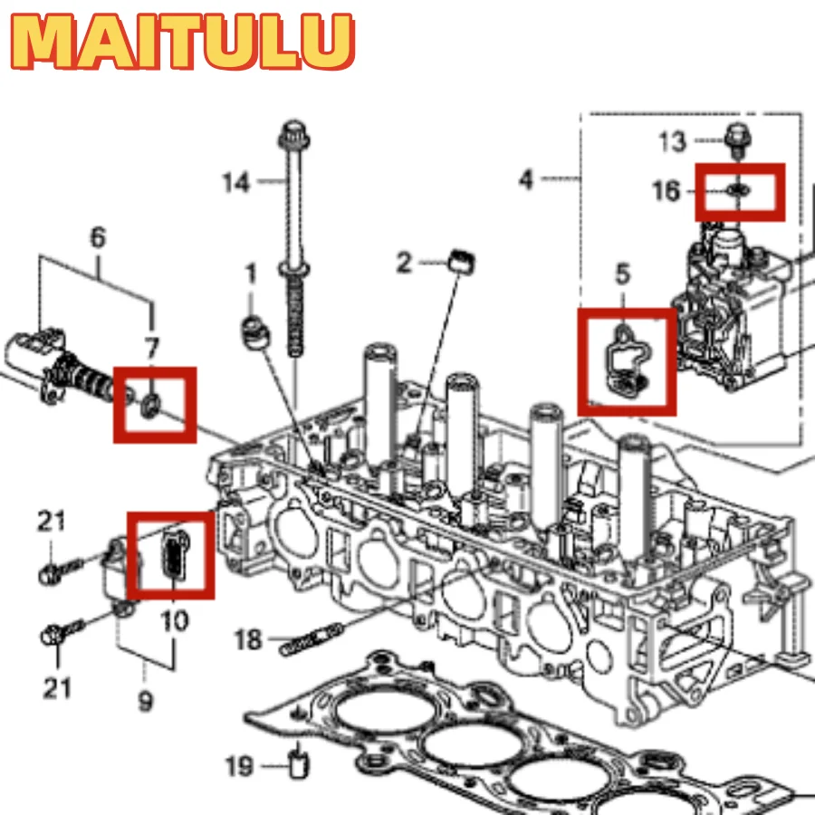 

15815-R40-A01 Solenoid Valve Washer Filter Solenoid Valve Kit O-ring Honda CRV Accord Odyssey 15815-R40-A02 15845RAAA01