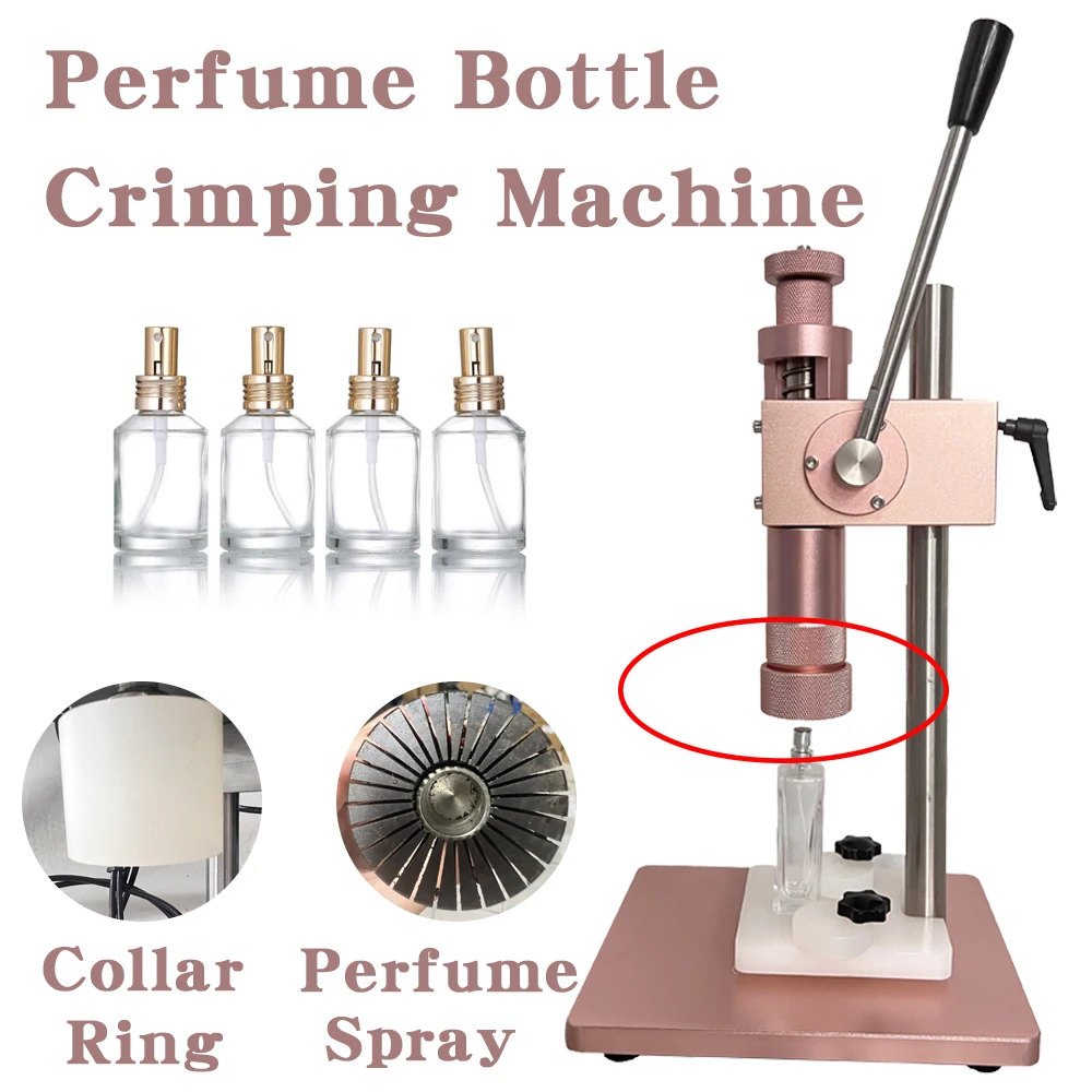 

Manual Perfume Bottle Capper Machine,Press Packaging Aerosol Spray Bottle Capping Machine 13mm 15mm 17mm Semi-Automatic