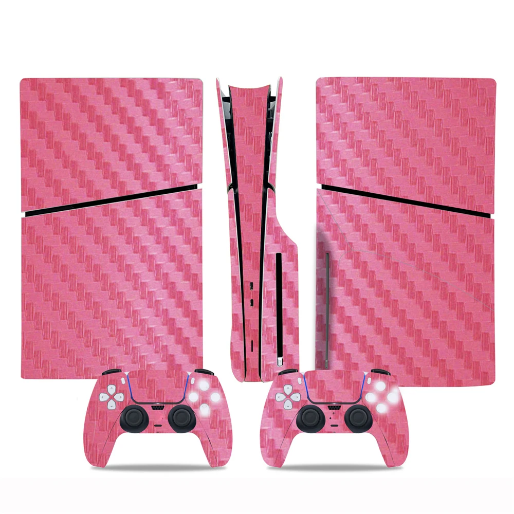 For PS5 slim Console Disk Edition Carbon Fiber Skin Cover Sticker Host Center Decals Game Console Accessories