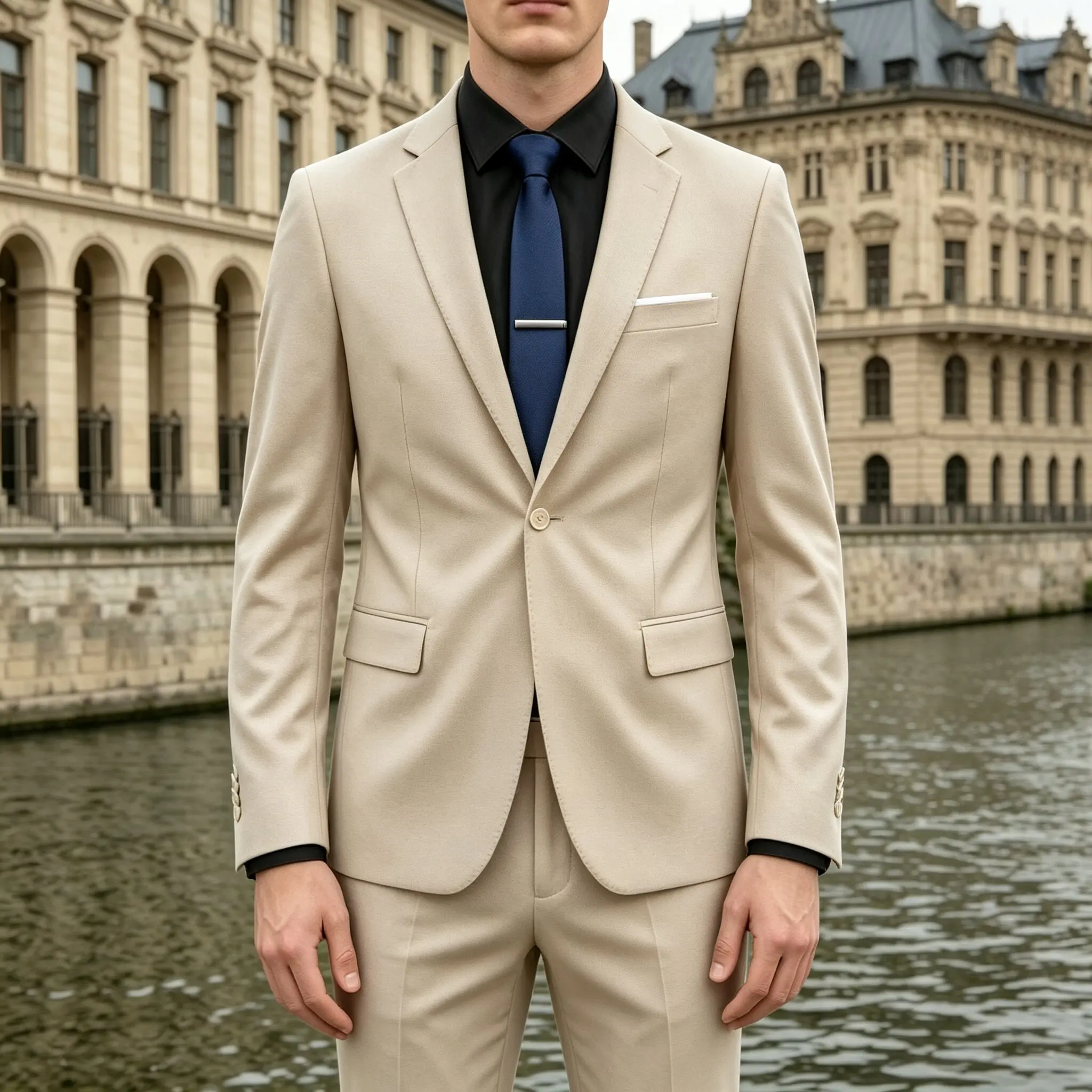 (Blazer+ Pants) Men's Fashion Business Casual Outdoor Gentleman Trend Single Breasted Wedding Slim-fit British Style Suit
