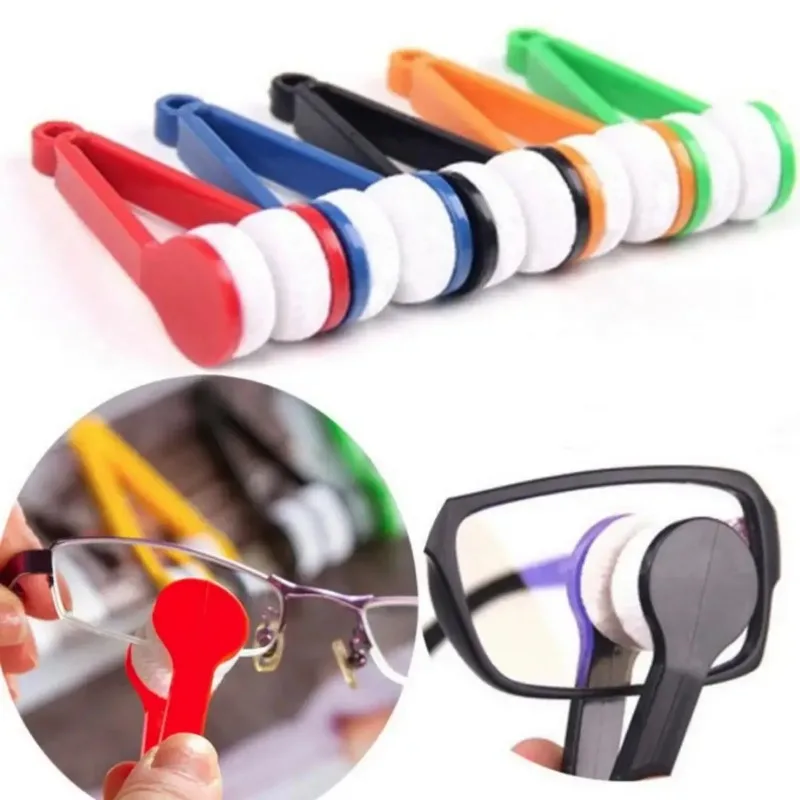 Glasses Cleaning Rub Portable Multifunctional Mini Eye Glasses Cleaner Brush Sunglasses Spectacles Microfiber Wiping Tool