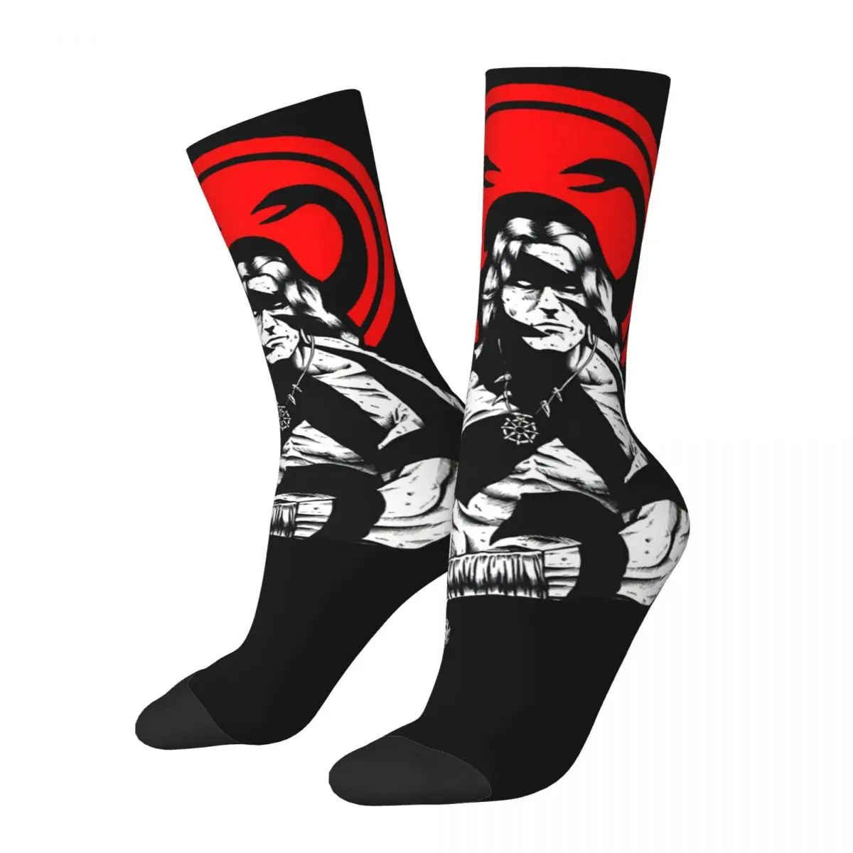 Crazy compression Fight Sock for Men Harajuku C-Conan The Barbarian Quality Pattern Crew Sock Casual