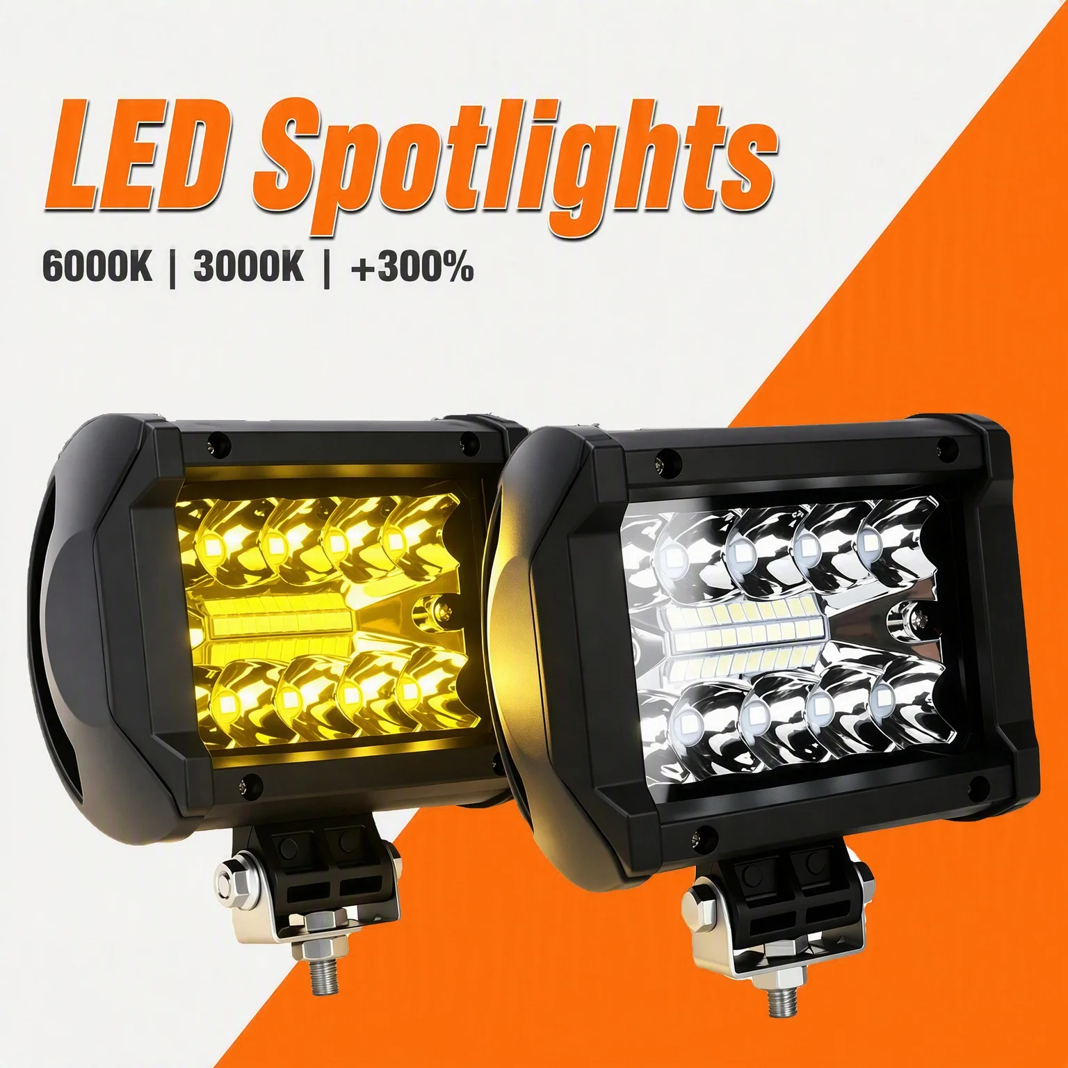 4 Inch 1pc/2Pcs LED Pod Lights Spot Flood Combo LED Fog Driving 4x4 Off Road Lights Work Lights for Truck Boat ATV UTV Jeep
