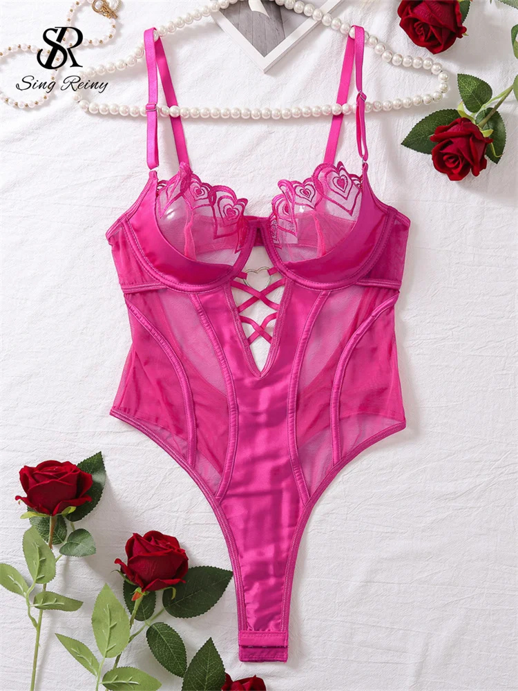 

SINGREINY женское нижнее белье Camis прозрачные порно комбинезоны женские тонкие боди с открытой спиной модные прозрачные марлевые сексуальные комбинезоны