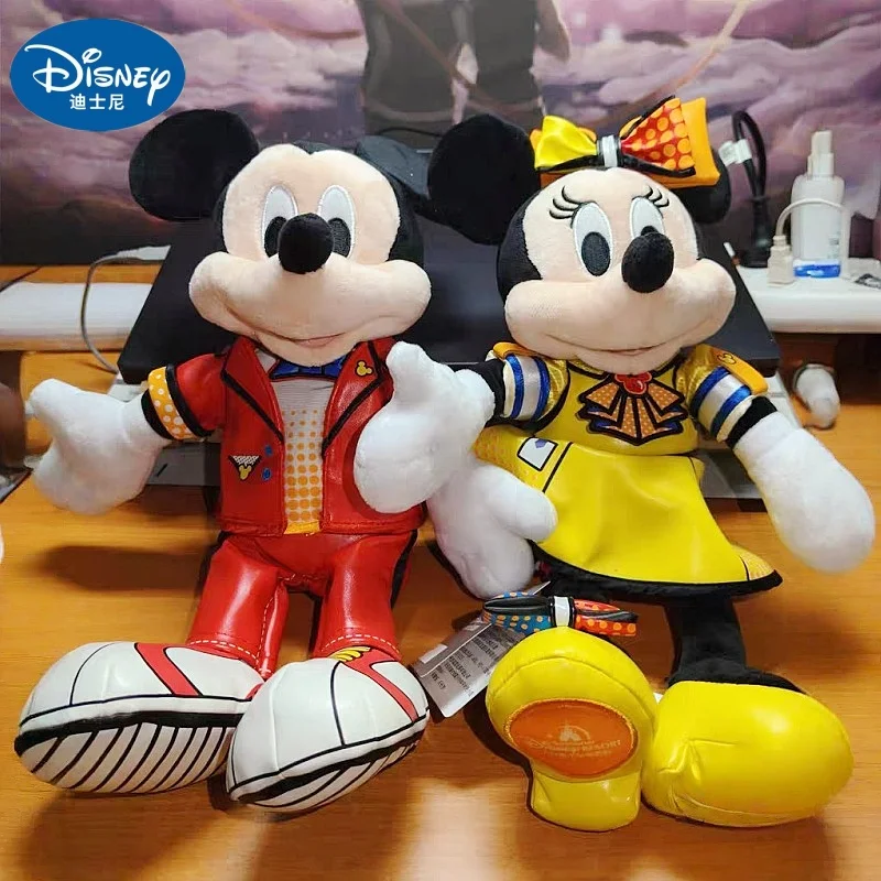 

Горячие красочные праздничные красные платья Диснея с Микки и Минни, плюшевые игрушки, сувениры-детская игрушка в подарок на день рождения