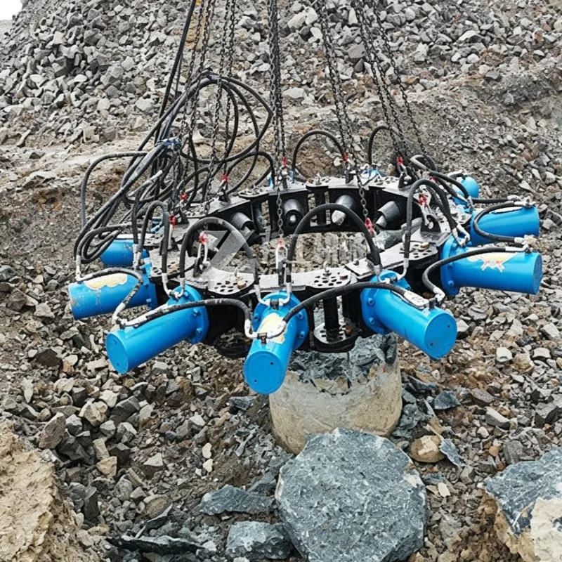 Customized Hydraulic Pile Crusher Concrete Breaker Attachment Excavator Pile Cutter Heavy