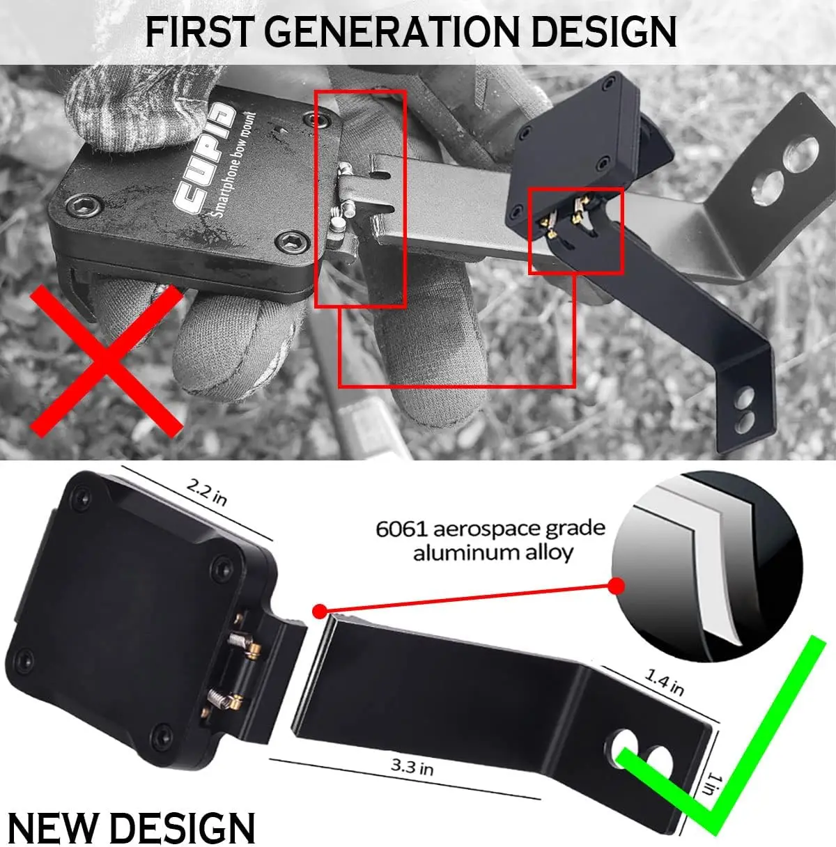 

Крепление для телефона с бантиком для камеры смартфона для использования с Iphone, Samsung, GoPro и другими, обновление II