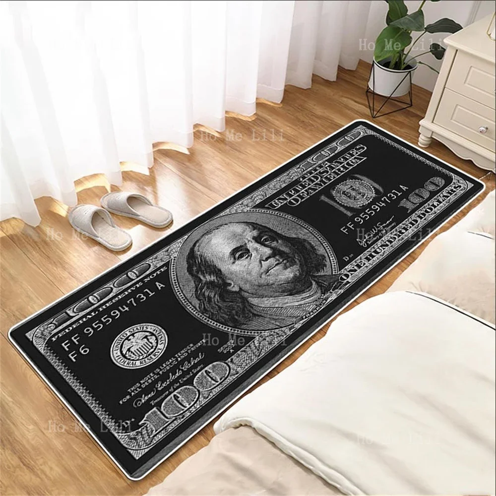 Dollar Money Pattern Living Room Floor Carpet Home Decor Kitchen Absorbent Non-Slip Bathroom Mat