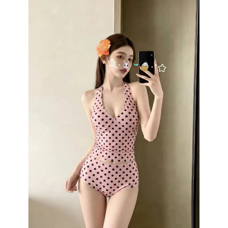Swimsuit Women Bikinis Swimwear New Fashion French Three-Piece Set with Sexy Ruffles for Resort Hot Springs
