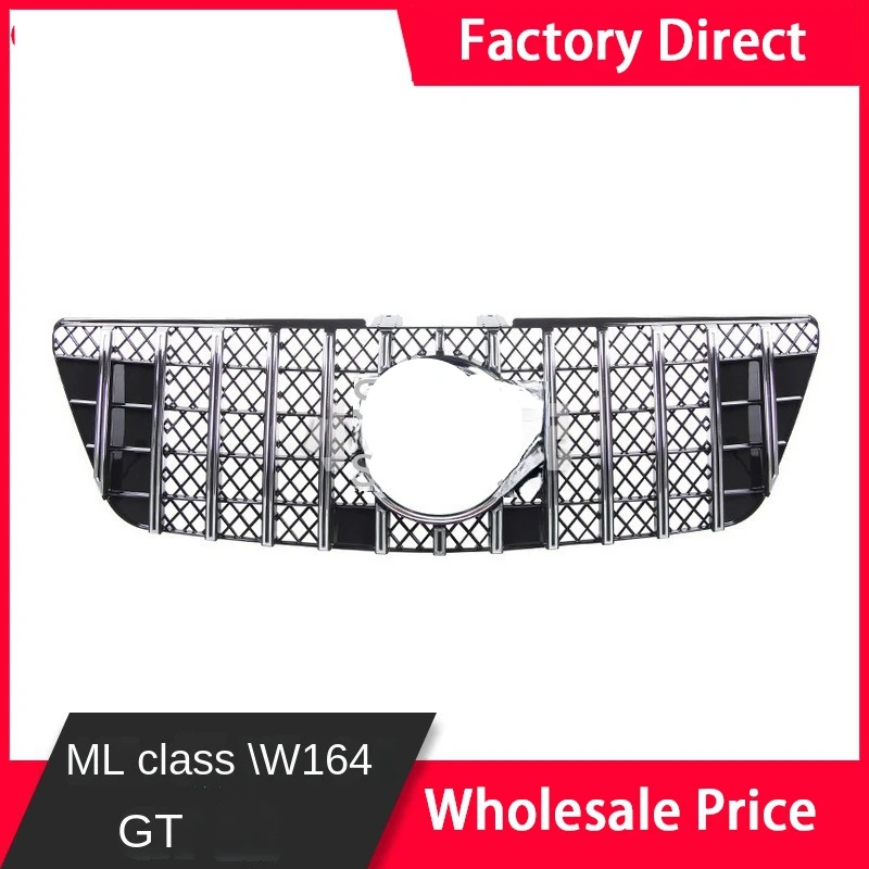 GT Front Mesh Grille Grill For Mercedes Benz ML Class W164 ML350 ML450 ML500 ML550 2009 2010 2011 2012 Tuning ABS Grills