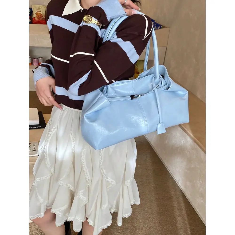 

Womens Large Capacity Handbag, PU Leather Shoulder Bag, Casual Classic Minimalist Designer Business Style Bag, Fashion Ladies C