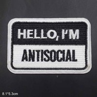 Antisocial Not Perfect Bike Various Letters Iron On Embroidered Clothes Patches For Clothing Stickers Garment Wholesale
