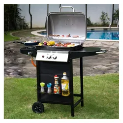 Outdoor gas BBQ grillhigh-end configuration and perfect appearance gas stove ,two burners + side burner