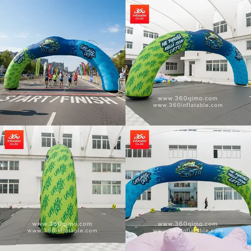 2026 360 Large Inflatable Event Arch with Full Color Printing, Custom Logo Air Arch for Sports & Festival Decoration