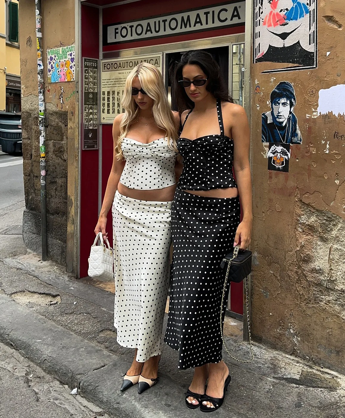 

Chic Polka Dot Skirt 2 Piece Set Women Sexy Crop Top Halter Vest + High Waist Long Skirts Suits 2026 Summer Holiday Beach Outfit