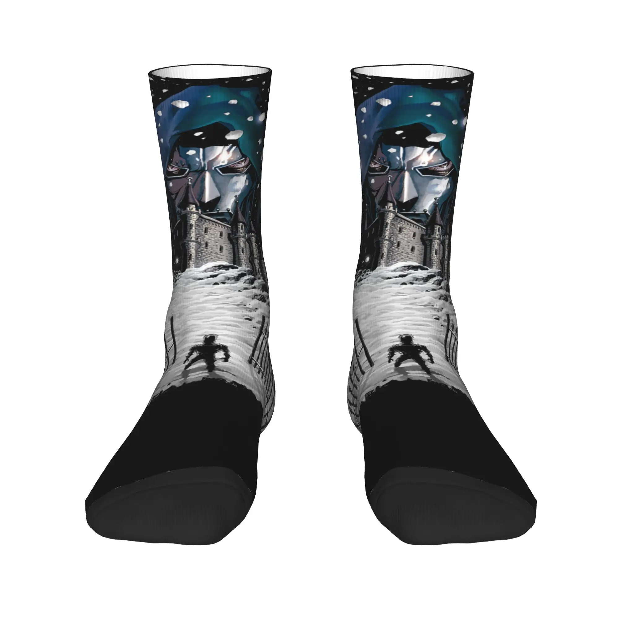 رائعة أربعة طبيب الموت القلعة صورة جوارب نمط الرجعية الجوارب الشتاء عدم الانزلاق الجوارب الرجال تشغيل جوارب عالية الجودة #2