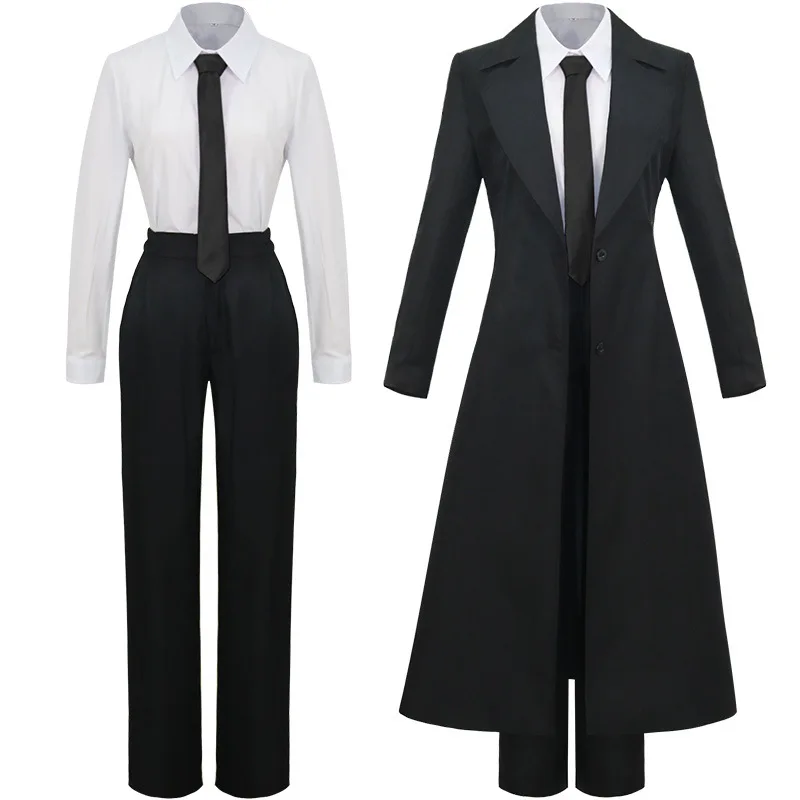 Marcima cosplay set, chainsaw man full uniform, black windbreaker set with wig, carnival stage performance cosplay costume view 2