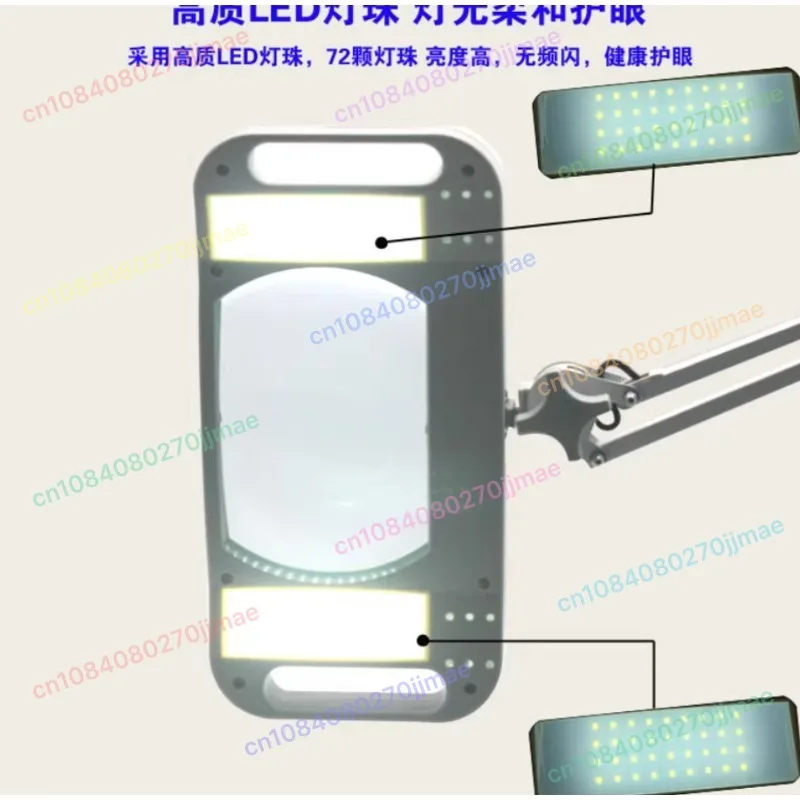 Desktop Magnifying Glass with LED Light for Phone PCB Repair Folding Stand HD Lens Soldering Station
