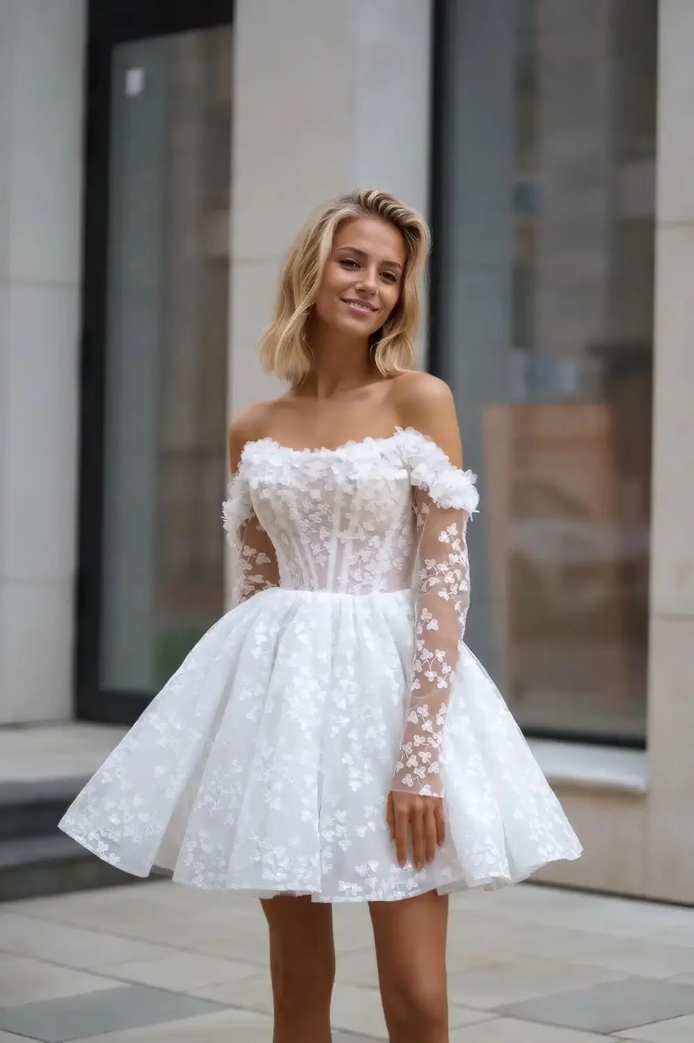 2026 Homecoming Dresses Short Wedding Dresses for Women Mini Bridal Dress for Bride Corset Wedding Reception Gowns