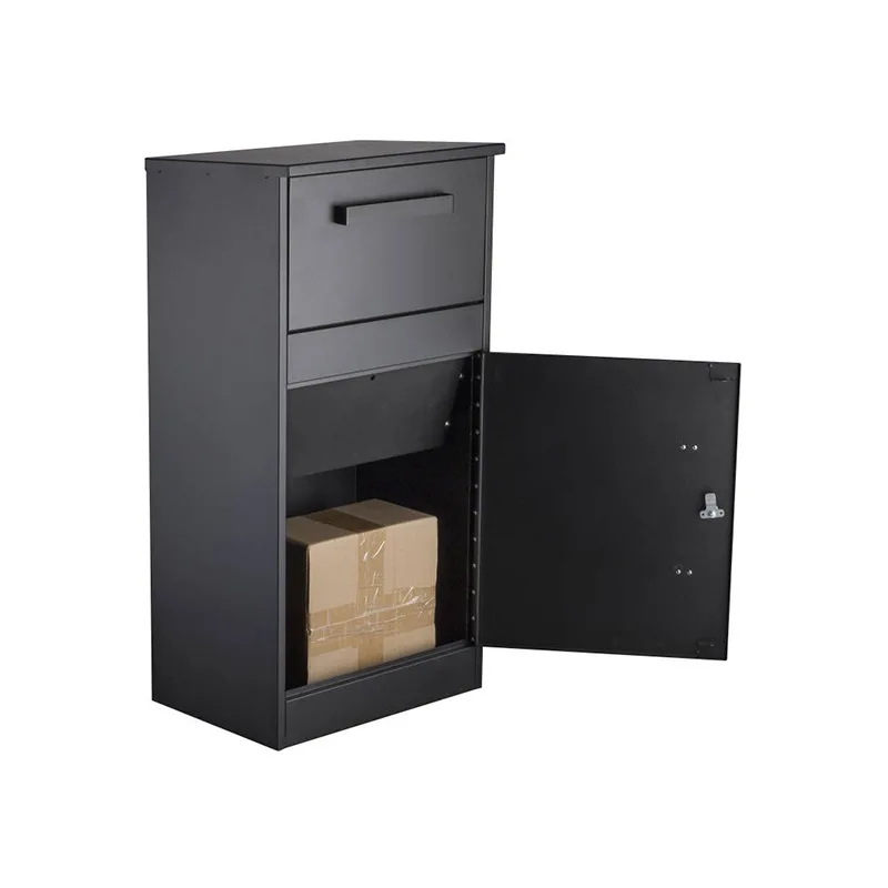 Outdoor rainproof courier cabinet, handmade black, outdoor stainless steel, mailbox.