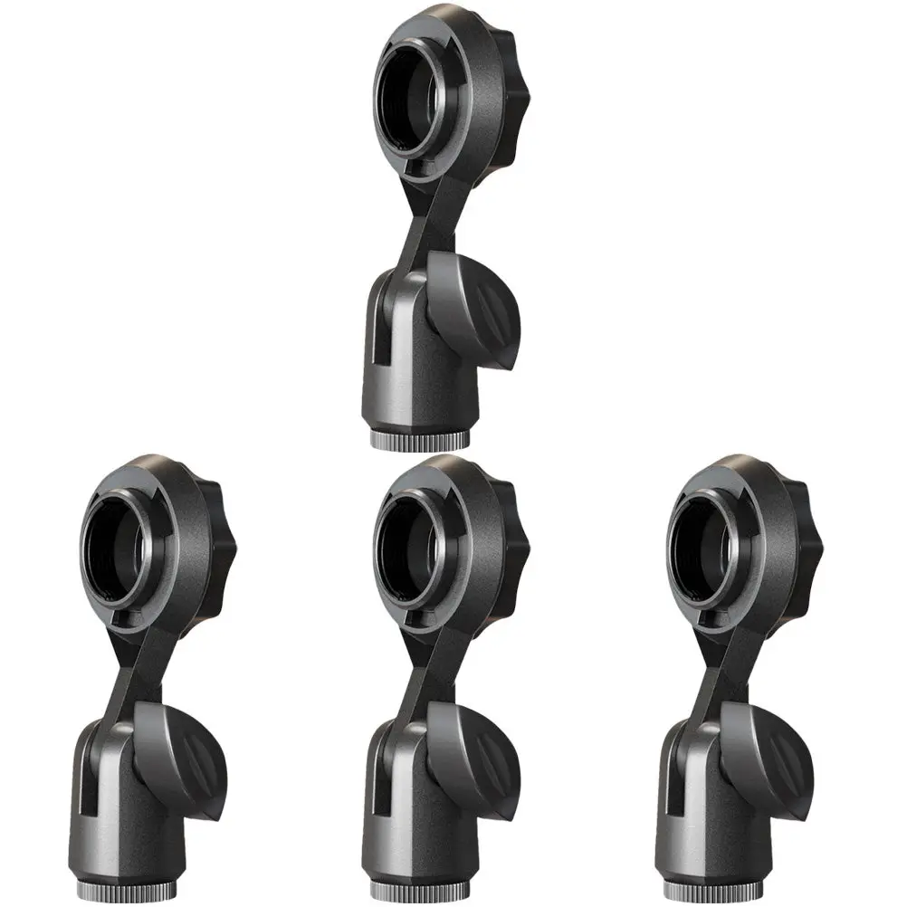 4Pcs Universal Microphone Clips 270 Degree Rotatable Mic Holder Clips for Meetings Presentations Podcast Recording