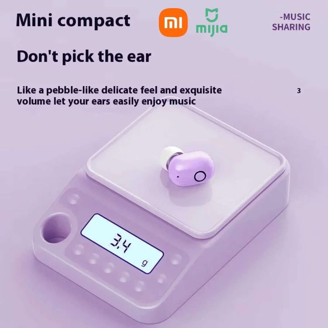 Xiaomi H15 Earphone Bluetooth Nirkabel HIFI Tahan Air Pengurang Kebisingan Tampilan Digital Earphone Bluetooth untuk Berlari