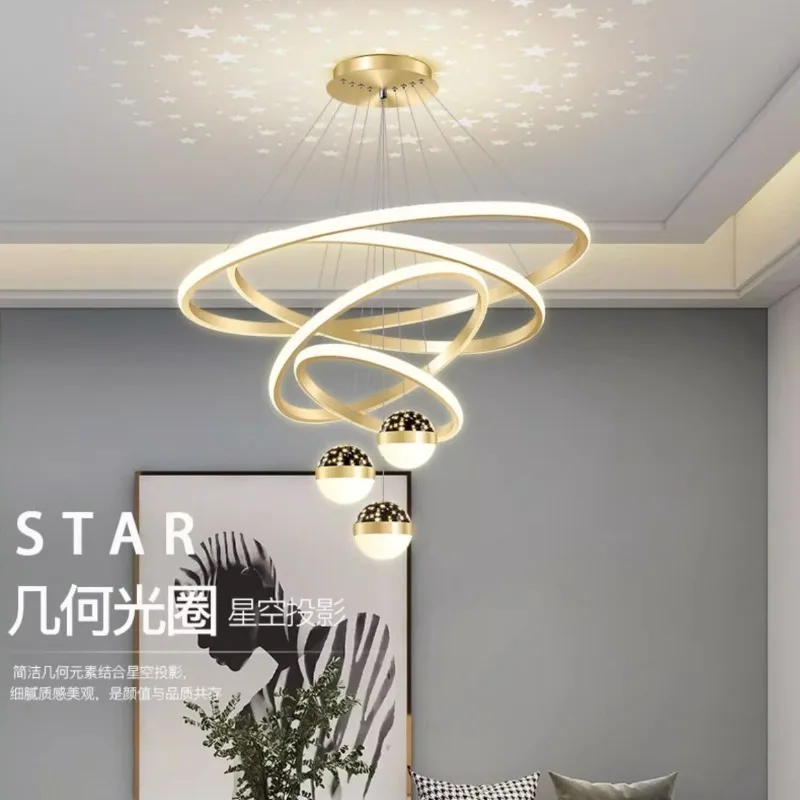 Designer luxury living room chandelier dining hall postmodern minimalist B&B new led lamps bedroom