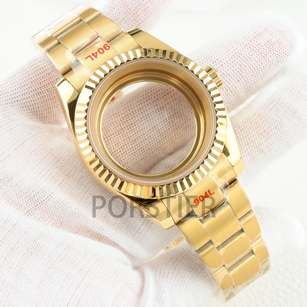 36 مللي متر/39 مللي متر NH35 حافظة الياقوت الزجاج ل Seiko NH35 NH36 حركة Datejust 28.5 مللي متر الهاتفي الفولاذ المقاوم للصدأ المحار نحى سوار