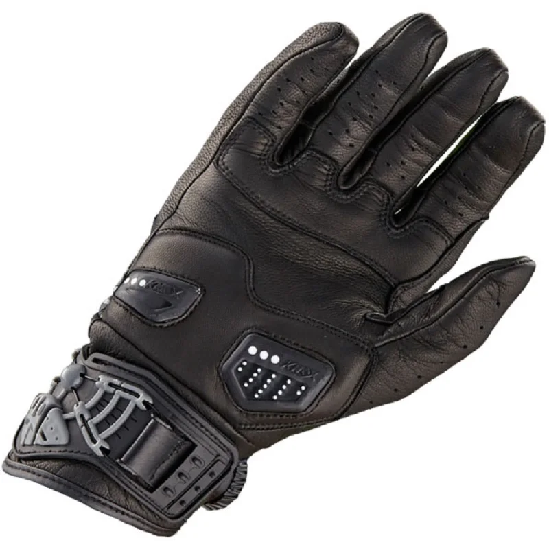 New uli ORSA Moto rbike guanti senza dita Moto moto cross moto rcycle guanti da corsa guanti in vera pelle nero bianco colore V14