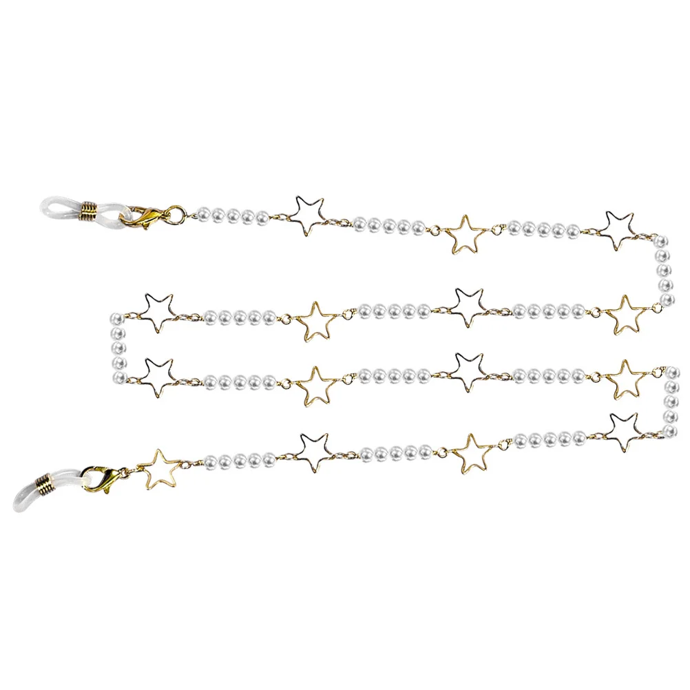 سلسلة نظارات للنساء، حبل نظارات أنيق مع تصميم لؤلؤي، حزام نظارات مضاد للخسارة للاستخدام اليومي والسفر والتسوق على الشاطئ