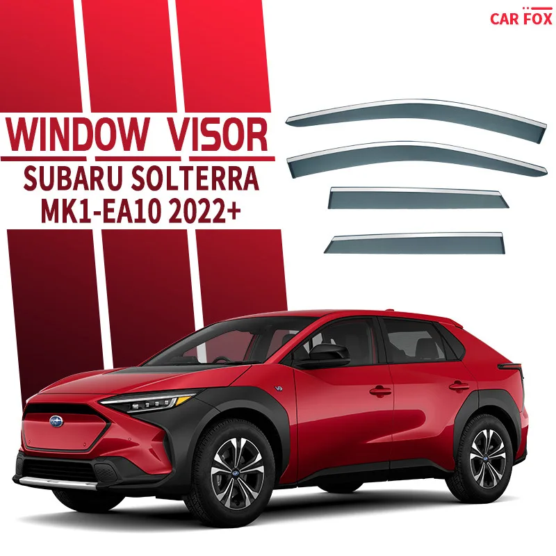 

For SUBARU Solterra 2022+ Car Window Visor Awning Shelters Windshield Side Window Rain Sun Shade Auto Accessories Car Styling