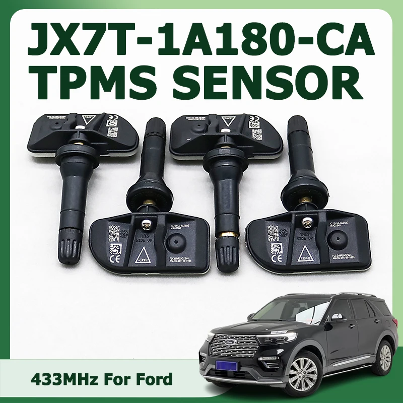 JX7T-1A180-CA JX7T1A180CA 4 Stück 433 MHz TPMS Reifendrucksensor Ersatz für Ford Explorer Focus IV Kuga Puma S-Max Transit