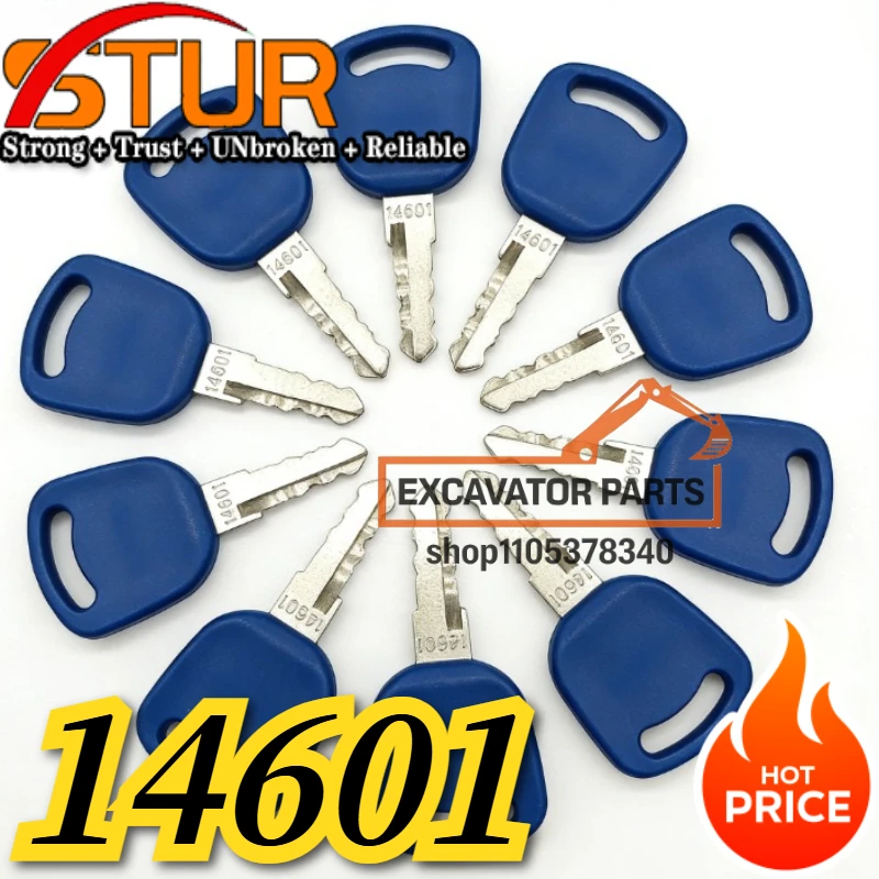 10PCS 14601 Equipment Key Fits Case New Holland Excavator Tractor 82003267 82030143