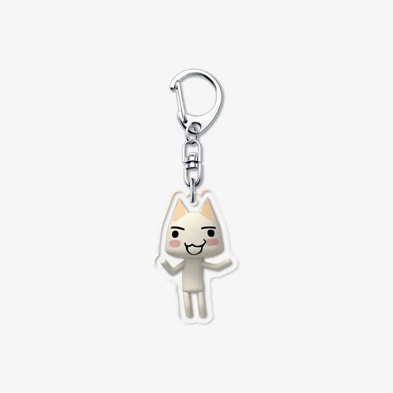 Cartoon Inoue Toro Cute Cat Keychain Custom Acrylic Key Chain for Accessories Bag Pendant Game Key Chain Ring Keyring Jewelry