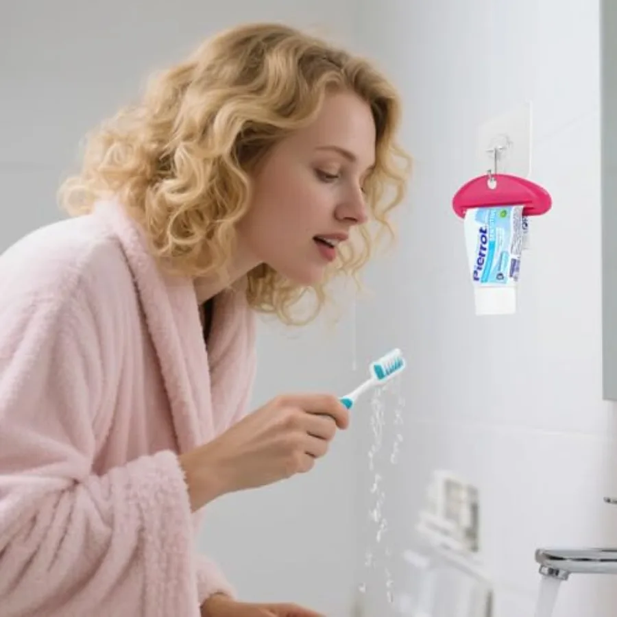 4 pçs pendurado tubo de pasta de dente espremedor dispensador rolo espremedor titular para economizar pasta de dentes limpador facial cremes pintura em ba