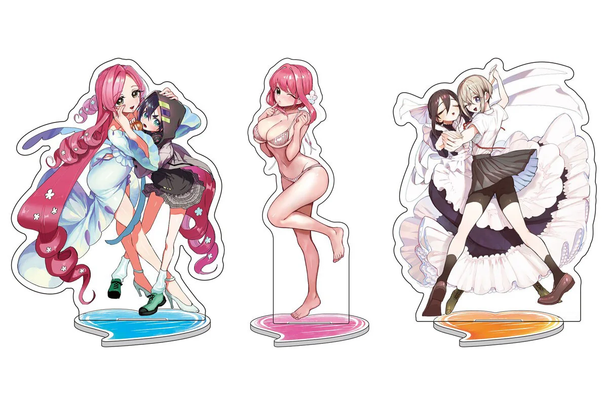 Loen Anime Store Le 100 amiche che ti amano davvero Hakari Nano Eiai AcrilicStand Desktop Decor Fans Regali con ciondoli Circa 15 cm