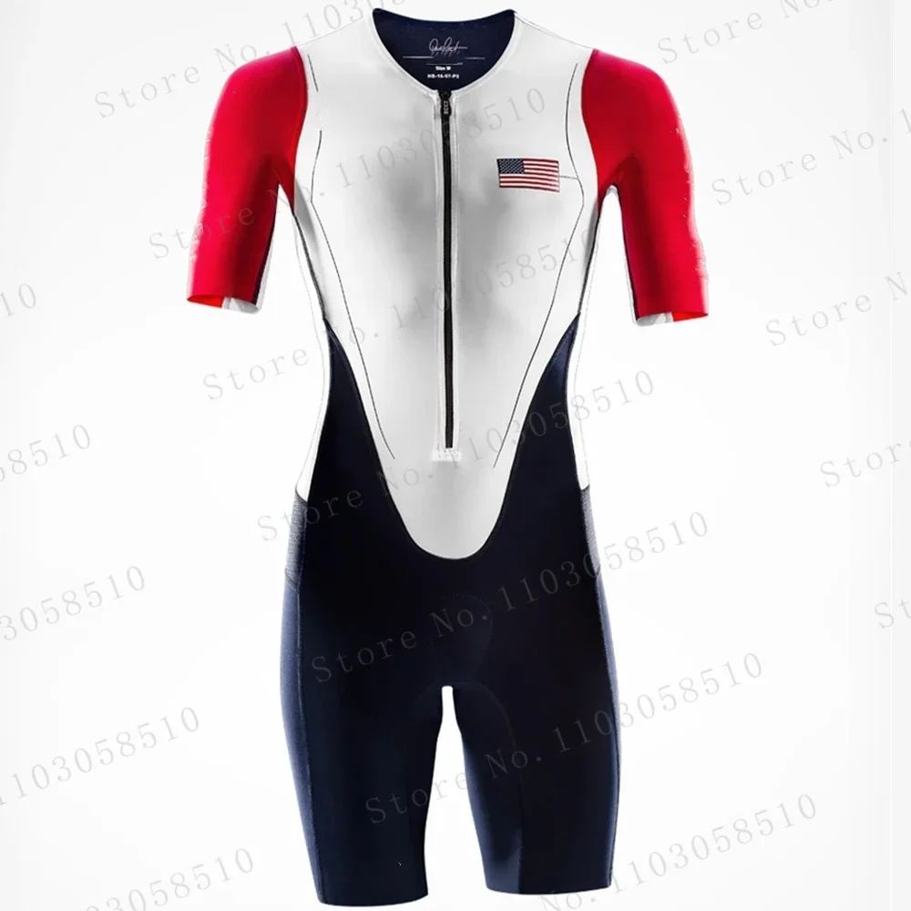 2024 Men Cycling Jersey Triathlon Clothing Tri Suit Skinsuit Ropa Ciclismo Hombre Bike Body Sport Swim Run Jumpsuit