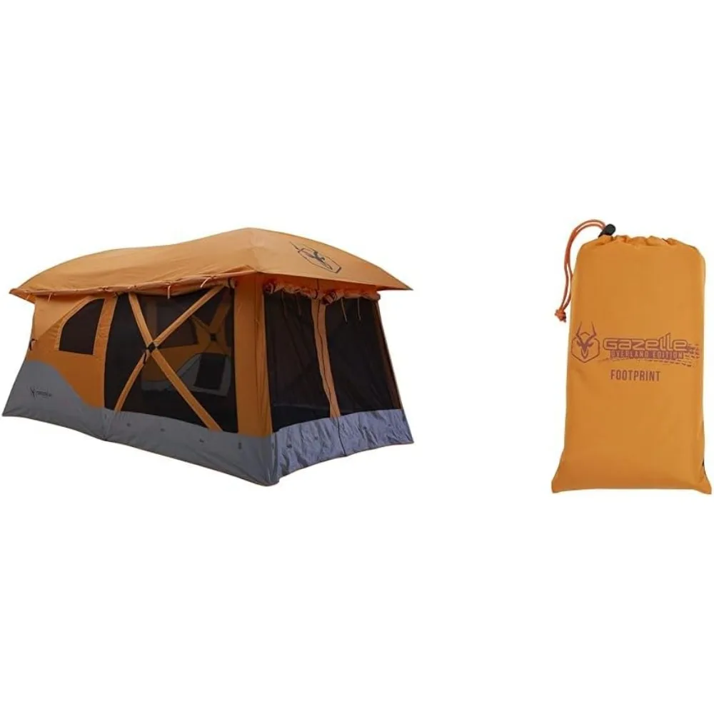 

Pop-Up Portable Camping Hub Tent, Easy Instant Set Up Sunset Orange Family, Overlanding Naturehike Camping Tent