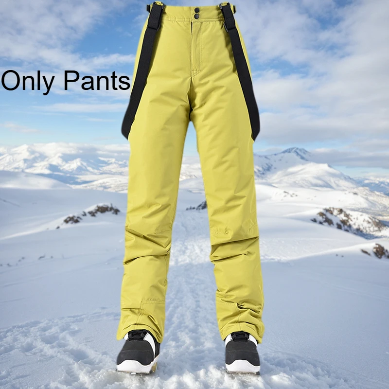 

2025 новые высококачественные мужские и женские зимние уличные мужские толстые теплые лыжные брюки, ветрозащитные водонепроницаемые брюки, брюки для сноуборда