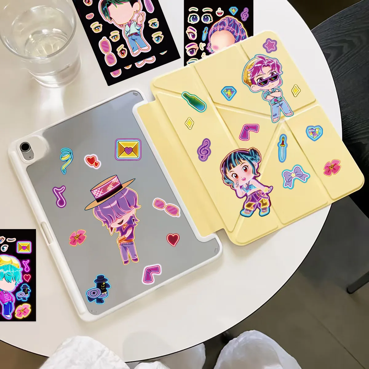8pcs Funny Girls Stickers Toys Make A Face Puzzle DIY Stickers Face Kids Assemble Jigsaw Education Decals Party Decoration Gifts - view 4