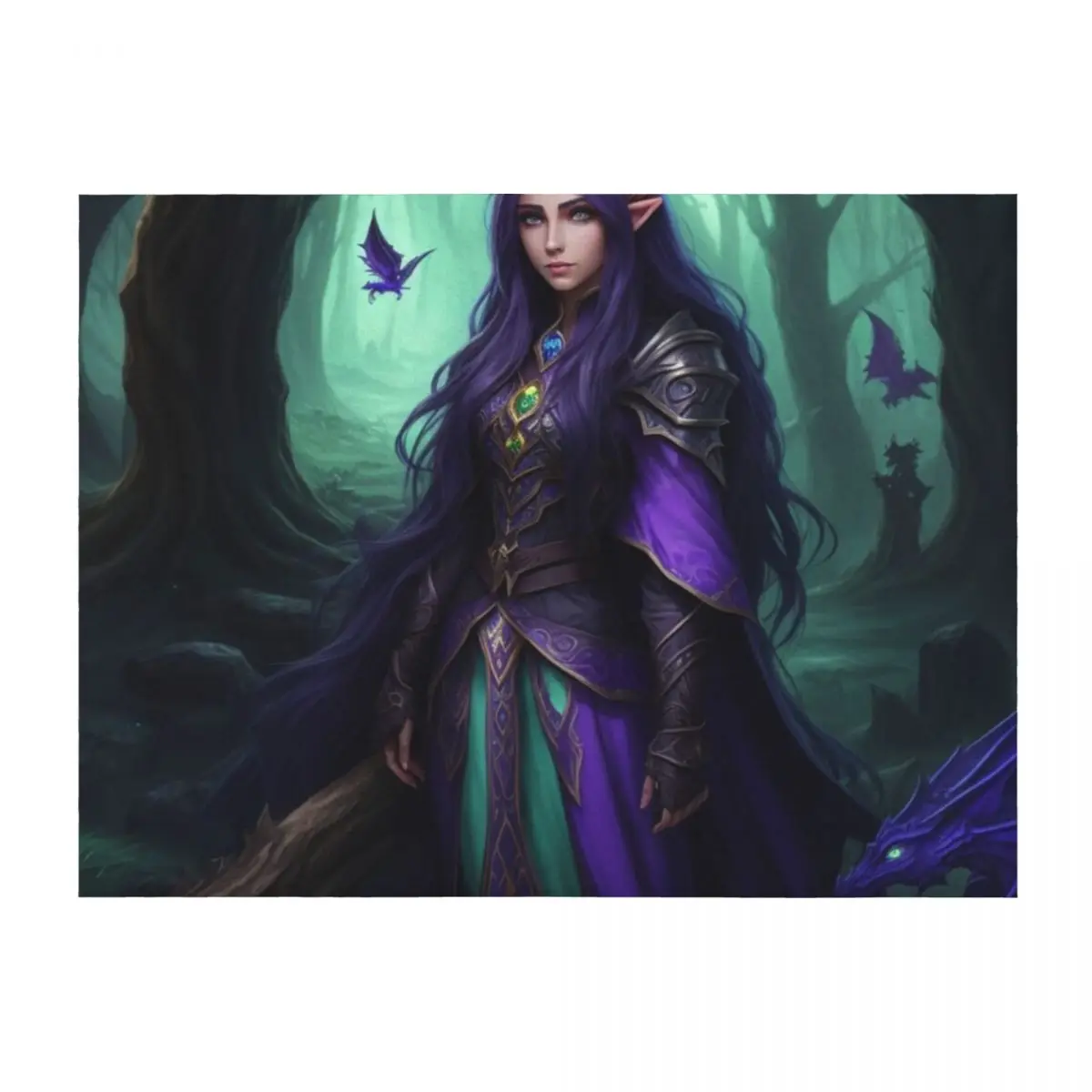 

Female elf Druid. Throw Blanket Beautifuls Luxury St Thin Thermal Blankets