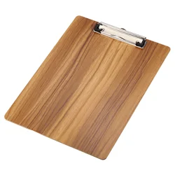 Portapapeles de madera con Clip de perfil bajo, soporte de carpeta de archivos, material escolar, papelería de oficina, tamaño de letra A4