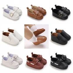 New Baby Boys Girls Little Gentlemen's Baptism Shoes Toddler Soft Sole Non-Slip First Walker Baby Fashion Sneakers