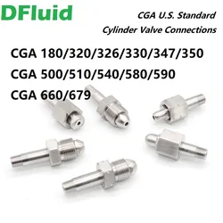 Adaptador de conector de cilindro SS316L, CGA180, CGA320, CGA326, CGA330, CGA347, CGA350, CGA500, CGA510, CGA540, CGA580, CGA590, CGA660, CGA679