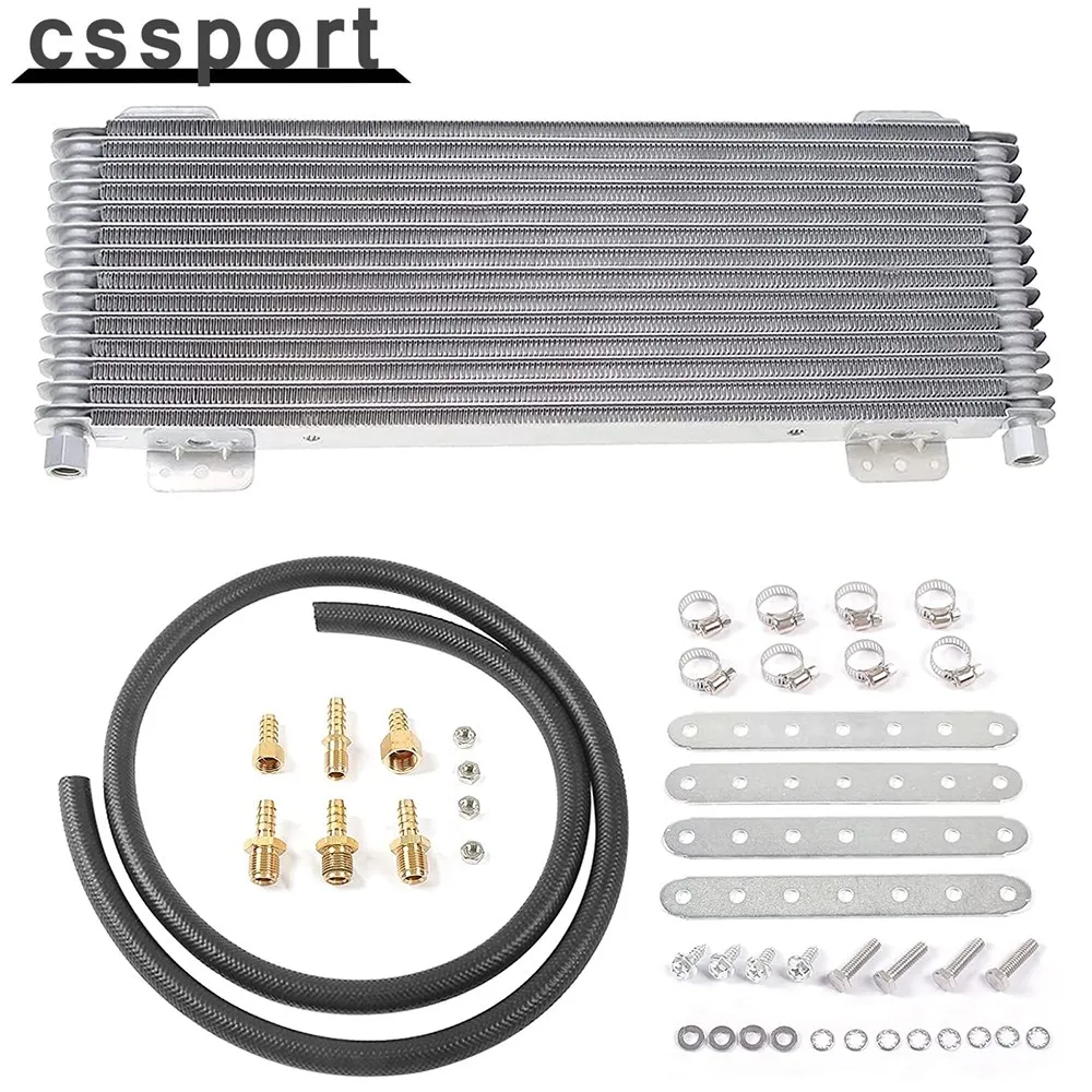 LPD47391 Heavy Duty Transmission Performance Oil Cooler Low Pressure Drop Transmission Oil Cooler with Mounting Hardware